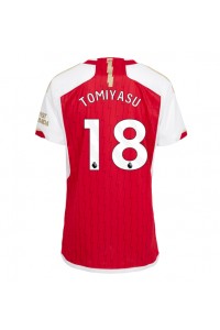 Arsenal Takehiro Tomiyasu #18 Jalkapallovaatteet Naisten Kotipaita 2023-24 Lyhythihainen